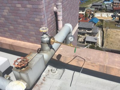 R1年5月　春日井市　マンション　連結送水管耐圧試験 作業内容1